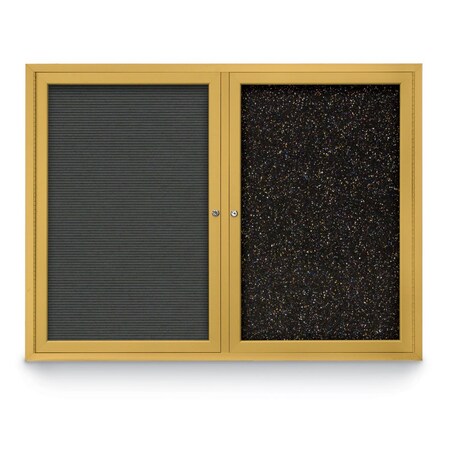 United Visual Products Corkboard, Burgundy/ Brnze, 24" x 36" UV402-BRONZE-DBURGU